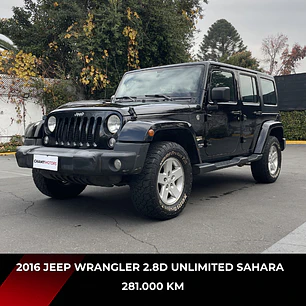JEEP WRANGLER UNLIMITED SAHARA 2.8D AUTO 4WD 2016