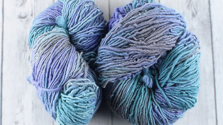 Hilada a mano lila/azul 1