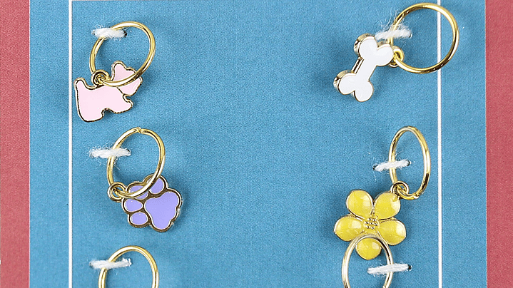 Marcadores de puntos perrito rosa 1