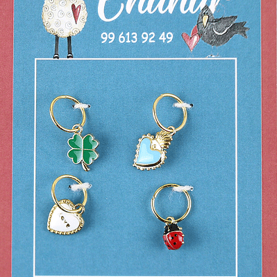 Marcadores de punto de la suerte y chinita