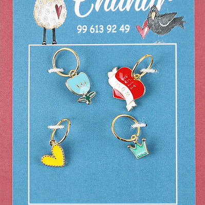 Marcadores de puntos mamá corazón amarillo