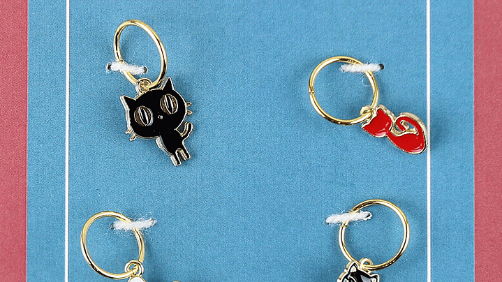 Marcadores de puntos Gatitos black 1