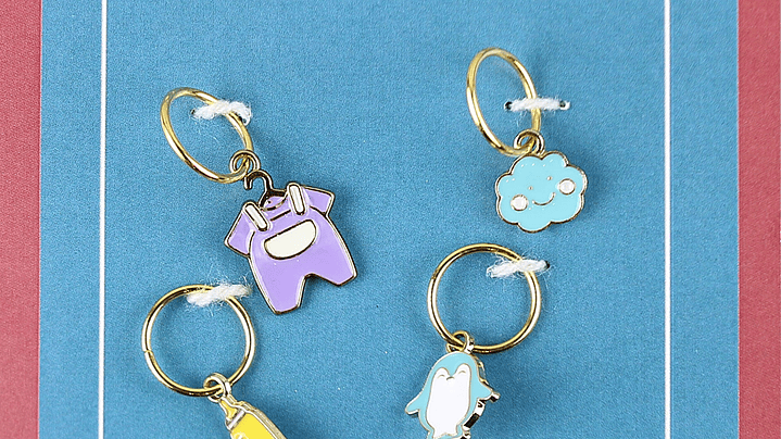 Marcadores de punto baby lila 1