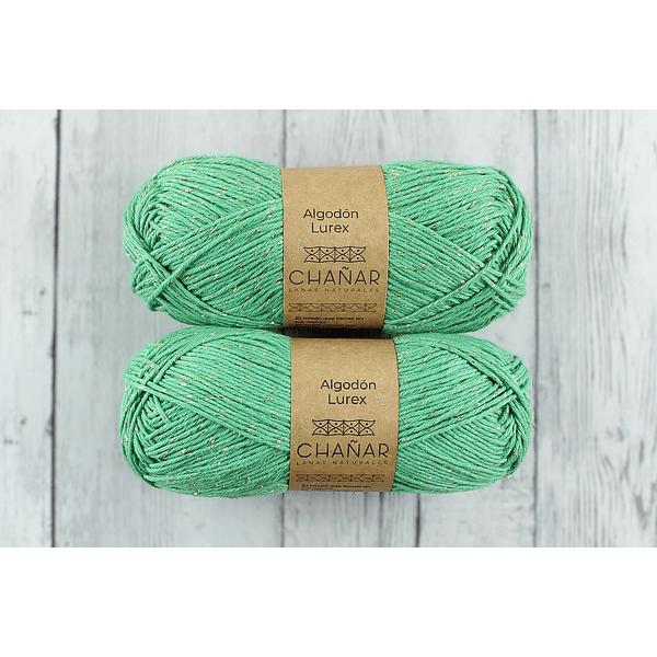 Algodon con Lurex Verde