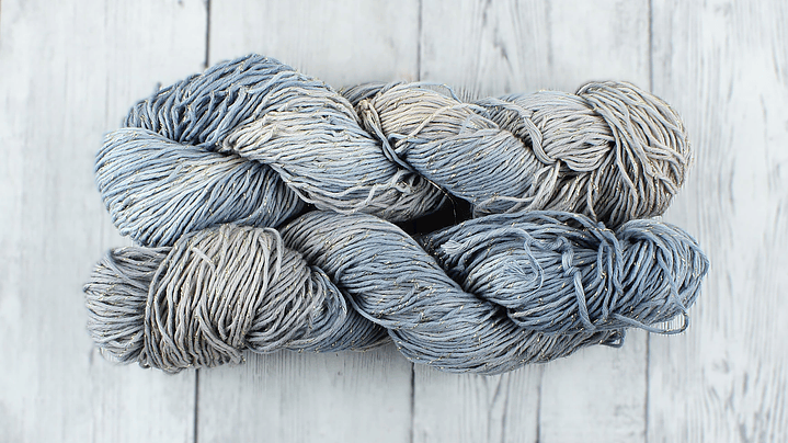 Algodon con Lurex Oro Acero 1