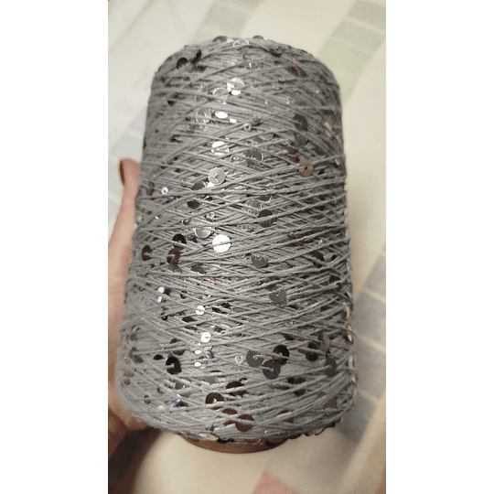 Algodon Lentejuelas plata 