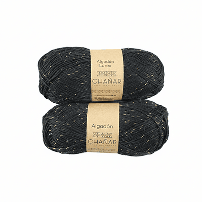 Algodon con Lurex Negro