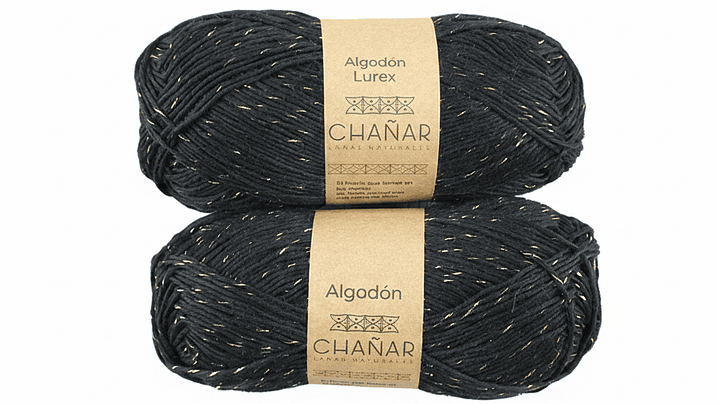 Algodon con Lurex Negro 1