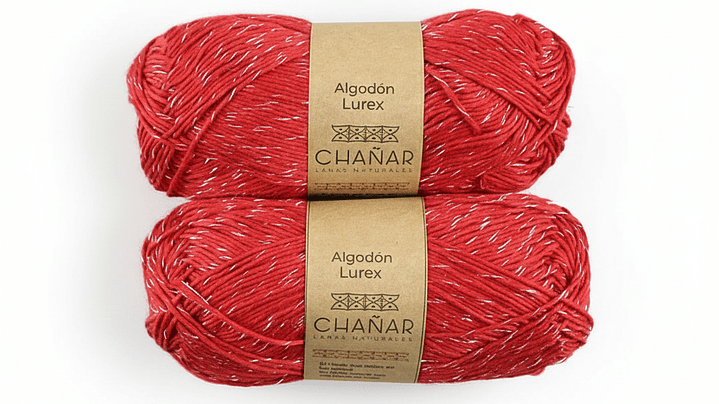 Algodon con Lurex Rojo 1
