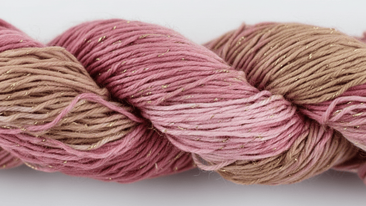 Algodon con Lurex Oro Guinda 2