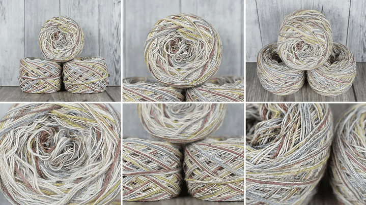 Set de Cakes Sublime – Trío de Hilados con Lurex Oro (300g) 2