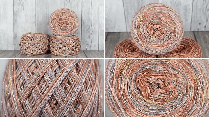 Set de Cakes Armony - Hilados Matizados con Lurex (300g) 2