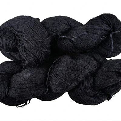 Lana Natural Grosor Lace - Negro Nítido (100g)