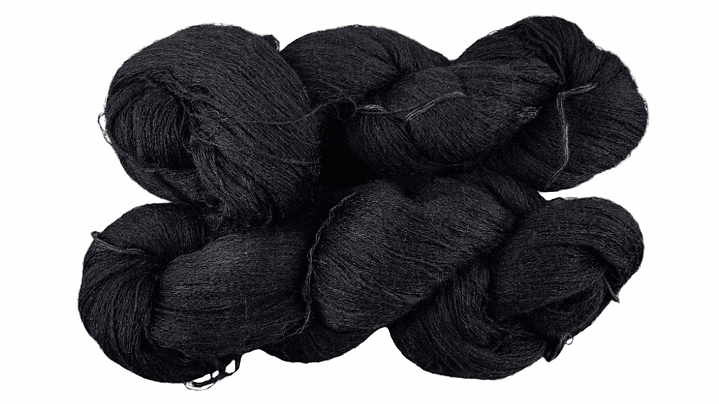 Lana Natural Grosor Lace - Negro Nítido (100g) 1
