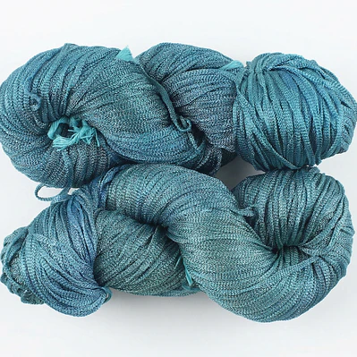 Viscosa Brillante en Cinta - Esmeralda Artesanal (100g)