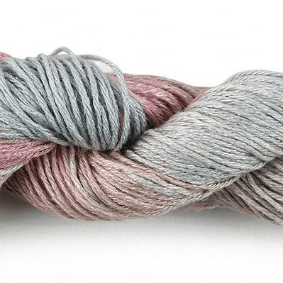 Lino Hibisco - Rosa Matizado con Gris (100g)