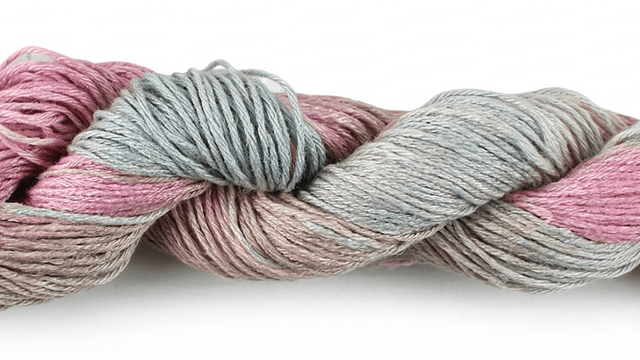 Lino Hibisco - Rosa Matizado con Gris (100g) 1