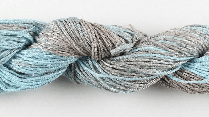 Lino Genipa - Celeste y Gris Matizado (100g) 1