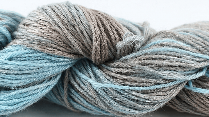 Lino Genipa - Celeste y Gris Matizado (100g) 2