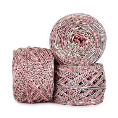 Set de Cakes Rosa de Seda - Hilados Premium Seda y Lino (300g)