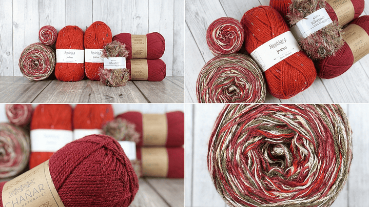 Cajita Campestre: Selección de Lanas en Tonos Burdeos y Rojos 2