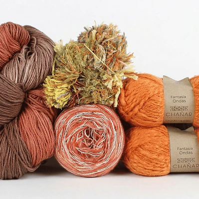 Cajita Otoño: Kit de Hilados en Tonos Ocres y Tierra