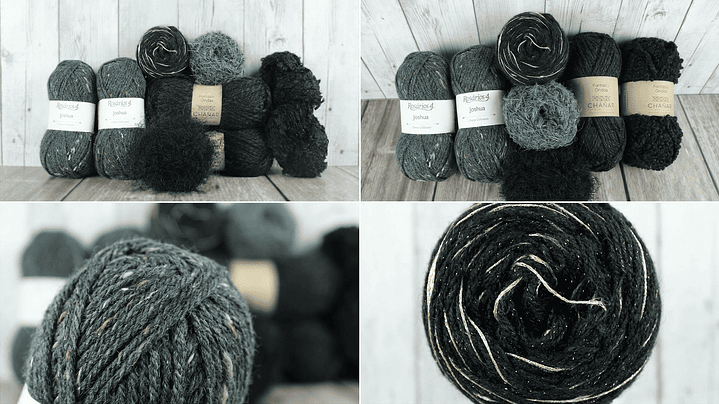 Cajita Montañés: Selección de Hilados en Negro y Grises 2