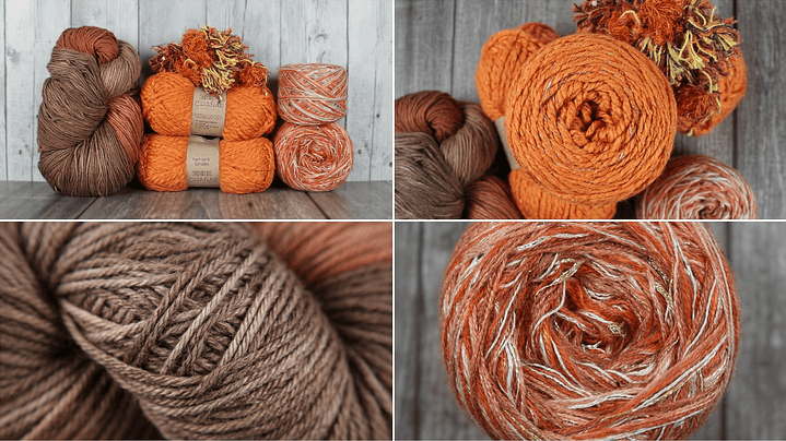 Cajita Ocre: Kit de Hilados en Tonos Naranjas y Tierra 2