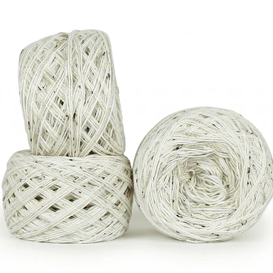 Set de Cakes Aura: Hilados Blancos con Textura y Destellos