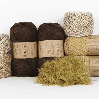 Kit de Tejido La Cajita Nogal: Calidez en Tonos Café y Tostado (600g)