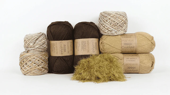 Kit de Tejido La Cajita Nogal: Calidez en Tonos Café y Tostado (600g) 1