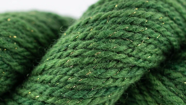 Lana Natural con Lúrex Oro: Jade (Corriedale) 2