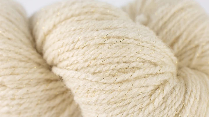 Lana Natural con Lúrex Oro: Crudo Natural (Corriedale) 2