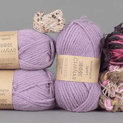 KIT Y PATRON PONCHO ARCILLA VIOLETA