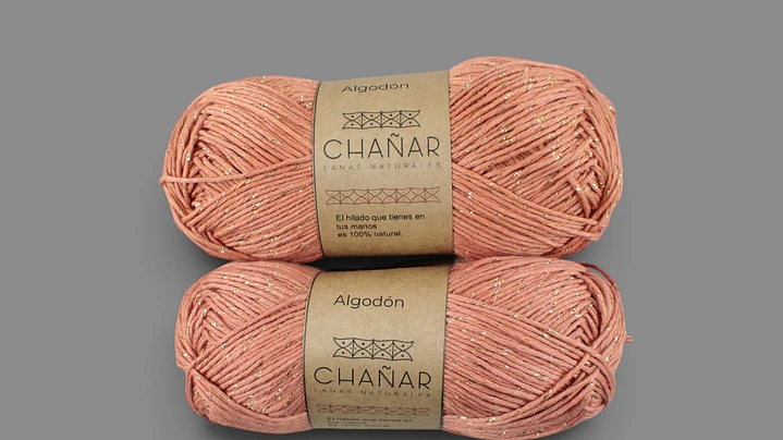 Algodón con Lúrex Salmón 1