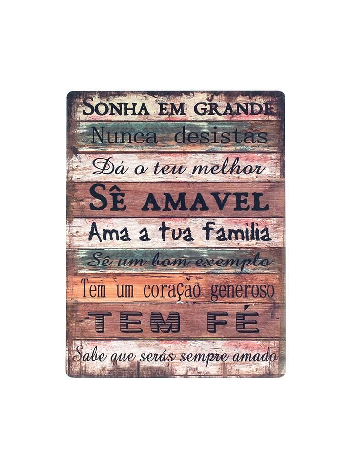 SONHA EM GRANDE 23,5cm x 33cm x 0,1cm 1