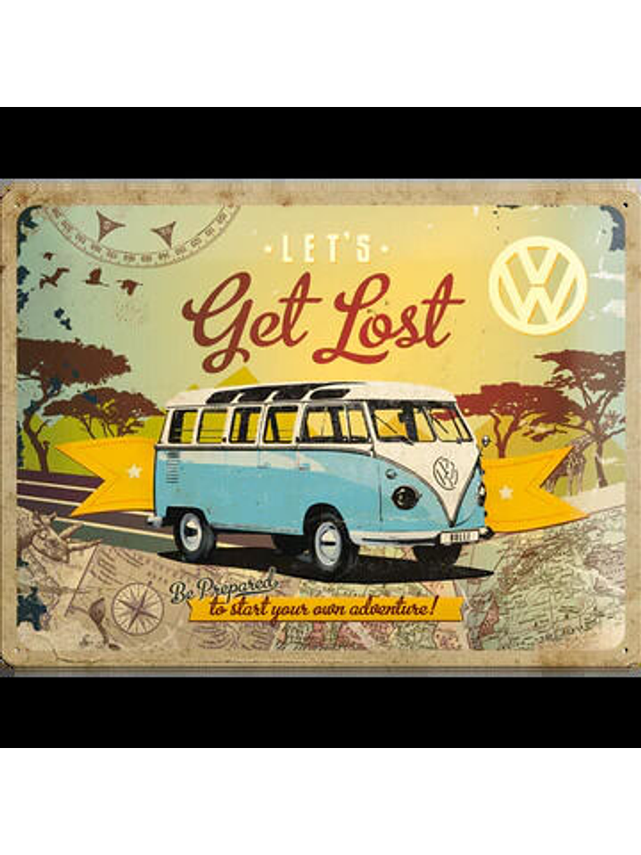 VW GET LOST 30X40 cm 1