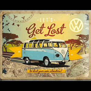 VW GET LOST 30X40 cm