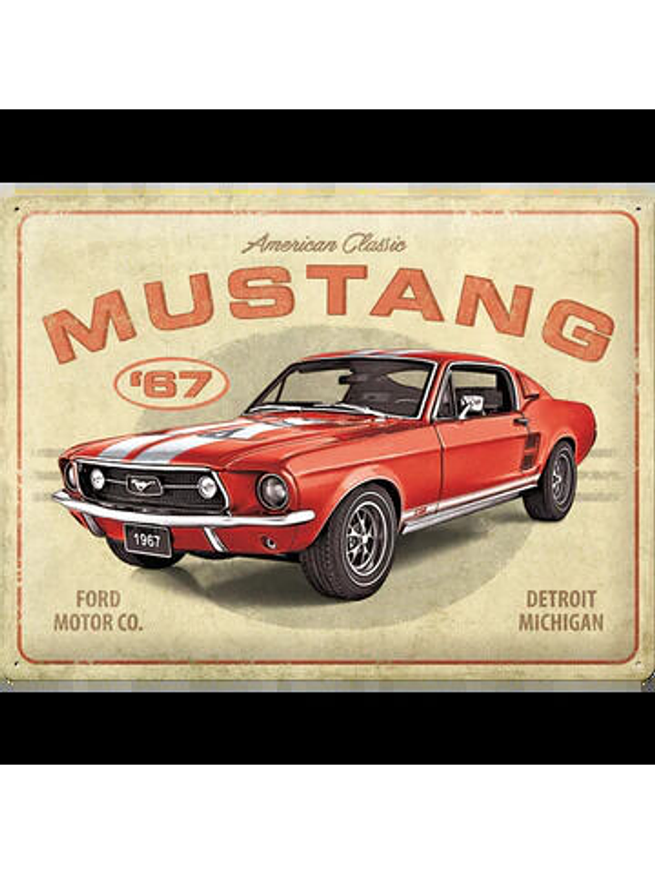 FORD MUSTANG 67 GT 40X60 cm 1