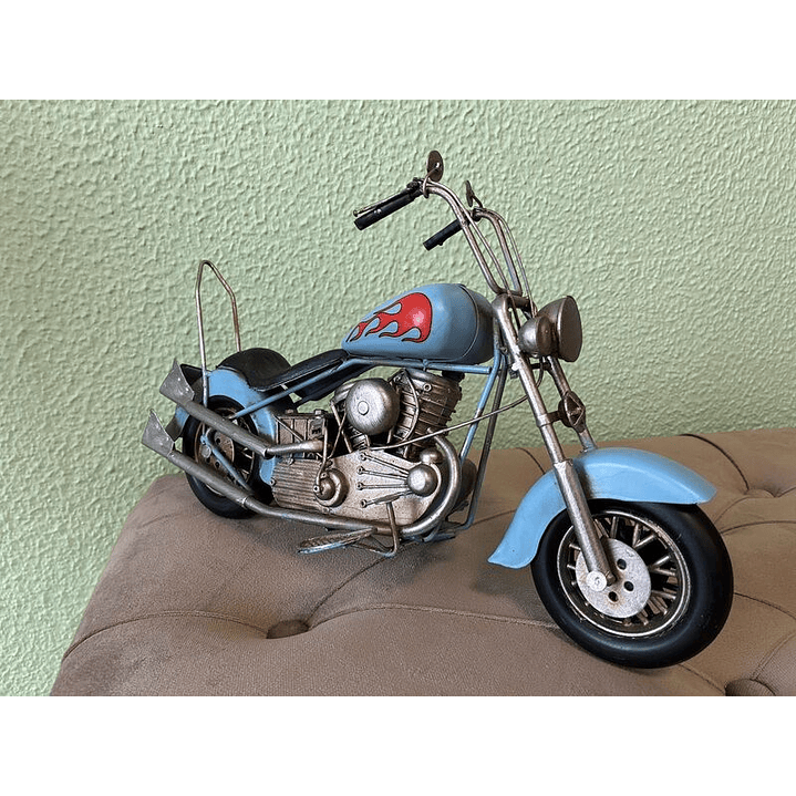 Moto metal azul 37x23x14cm 1