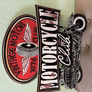 VINTAGE MOTORCYCLE 50cmx50cm