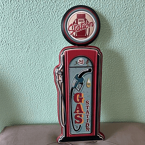 GAS STATION 63cmx23cm