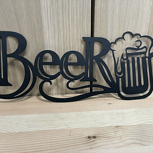 PLACA BEER METAL 40cm