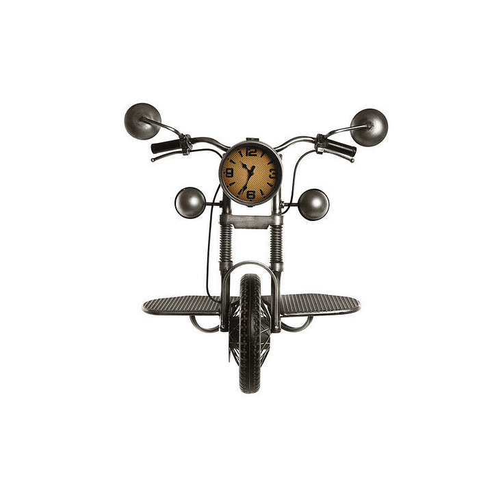 RELÓGIO PAREDE METAL 60X30X78 PRATELEIRA PRATEADO 1