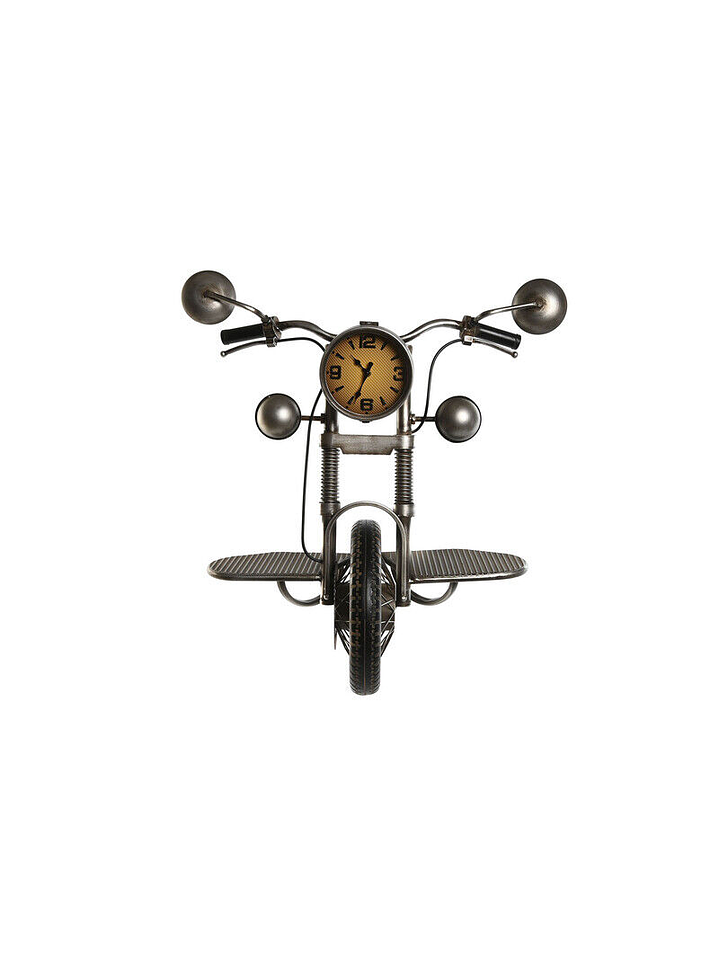 RELÓGIO PAREDE METAL 60X30X78 PRATELEIRA PRATEADO 1