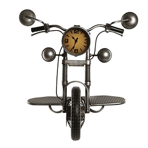 RELÓGIO PAREDE METAL 60X30X78 PRATELEIRA PRATEADO