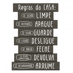 Regras da casa 35X25CM