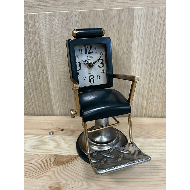 Relogio Cadeira de barbeiro verde 20x19x10cm 1