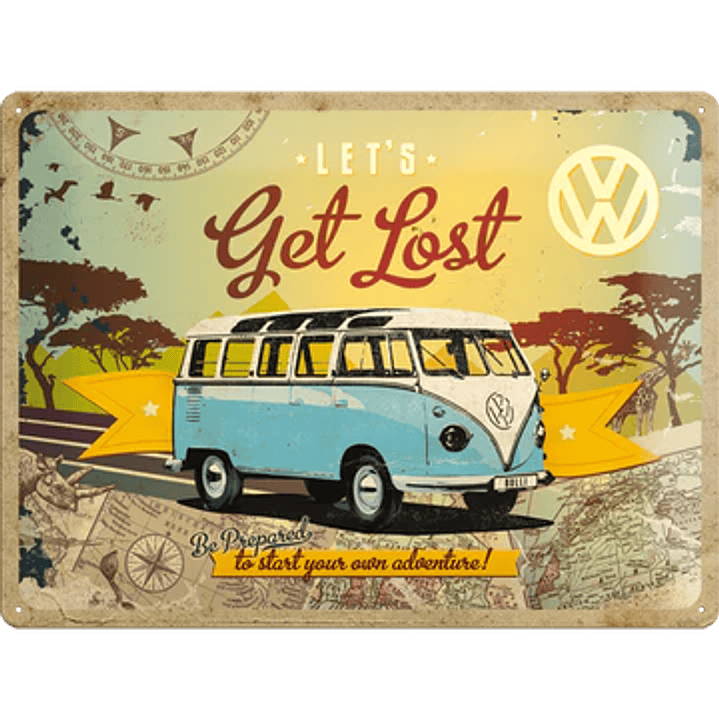 VW GET LOST 30X40 cm 1