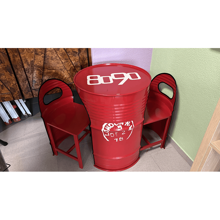 Conjuto Mesa com duas cadeiras metal 2